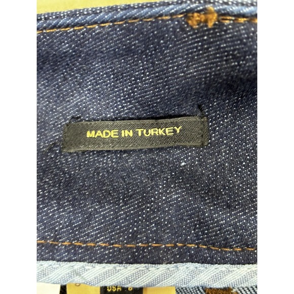 Massimo Dutti Womens 8 High Waist Cargo Denim A-Line Skirt Button Front - Picture 8 of 8